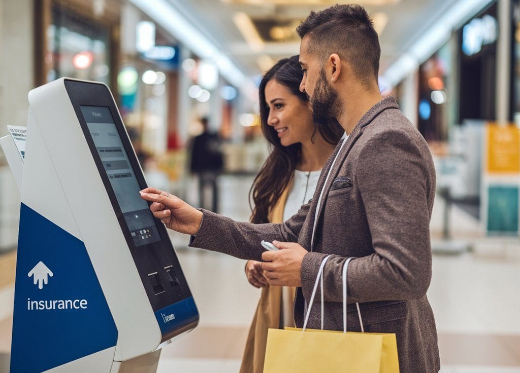 a-photo-of-a-man-and-a-woman-using-an-insurance-kiosk-machine-in-a-shopping-mall