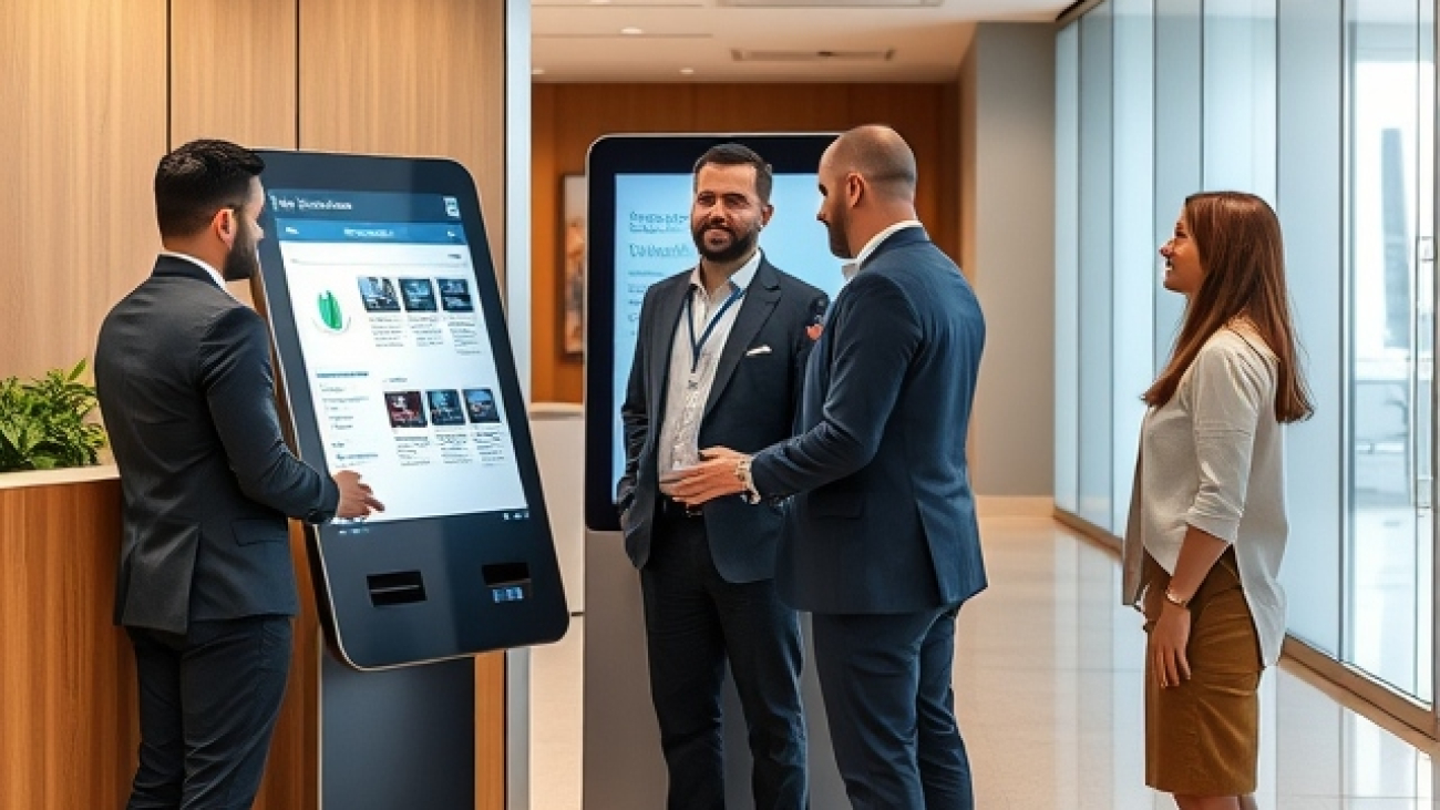 Self-Service-Check-in-Kiosk-in-a-Reception-Area-of-Corporate-Office